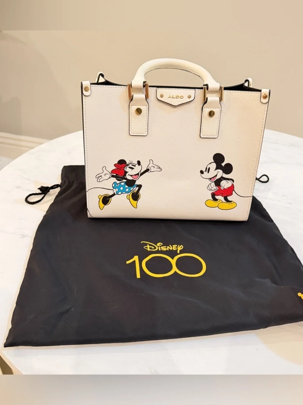 NEW Disney 100 x Aldo Printed Satchel Bag With Pouch